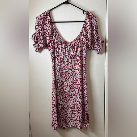 Auguste the Label Mila June Floral Red White Blue Mini Peasant Dress Size US 4 - Picture 9 of 16